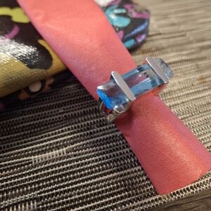 Silver Ring with Blue Gemstone